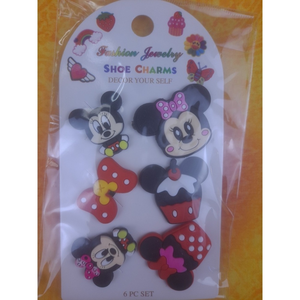 Minnie Mouse Mickey Mouse Shoe‎ Charms New Set Of 6